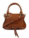 Chloé Small Marcie Bag In Shiny Leather In Brown
