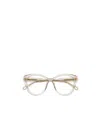 Chloé Transparent-frame Logo Glasses In White