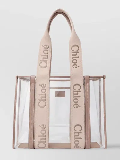 Chloé Transparent Jelly Tote Bag With Calfskin Strips