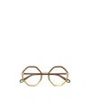 Chloé Oversized Geometric-frame Glasses In Brown