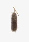 Chloé Treasure Tails Charm In Shearling In Brown