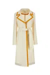 Chloé Leather-trimmed Linen-canvas Trench Coat