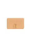 Chloé Tri-fold Leather Wallet In Nude