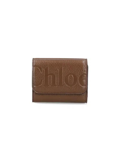 CHLOÉ TRI-FOLD LOGO WALLET