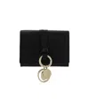 Chloé Tri-fold Mini Wallet In Black