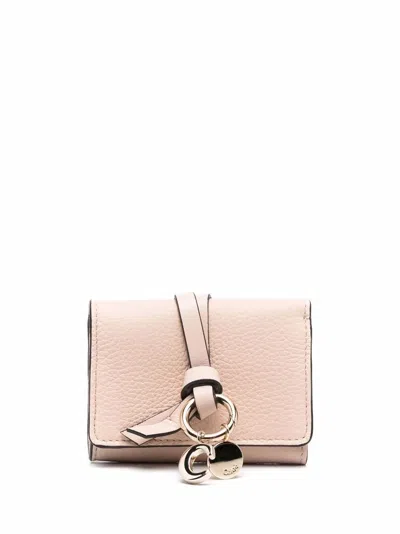 Chloé Tri-fold Mini Wallet In Pink