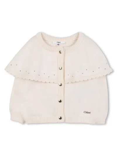 Chloé Tricot Cardigan In Neutral