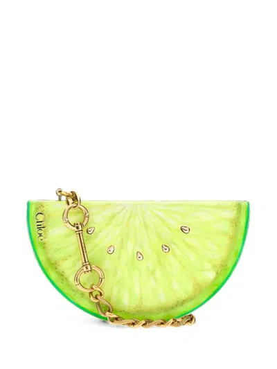 Chloé Tropicus Lemon Shoulder Bag In Green