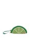 Chloé Chloe Tropicus Lime Braided Waxed Cord Clutch In Green