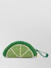 Chloé Chloe Tropicus Lime Braided Waxed Cord Clutch