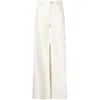 Chloé Chloe Ivory Denim Wide Leg Jeans In White