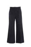 Chloé Damask-pattern Trousers In Blue