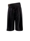 Chloé Tailored Wool Crepe Capri Pants In Black