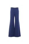 Chloé Flared Bottom Denim Trousers In Blue