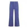 Chloé High Waist Wide Leg Trousers With Belt Loops