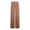 Chloé Trousers Mustard Brown In Burgundy