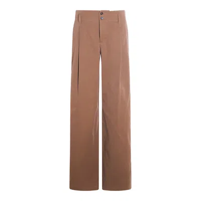 Chloé Trousers Mustard Brown In Burgundy