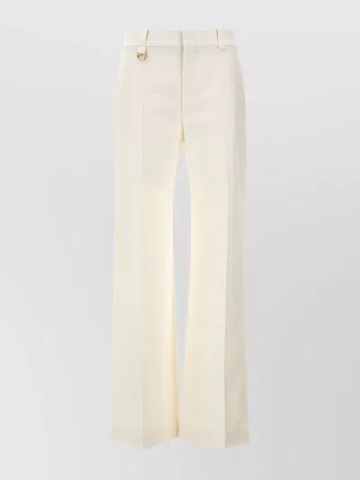 Chloé Trousers Wide Leg Belt Loops In White