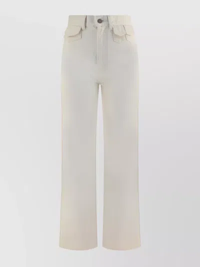 Chloé Trousers With Mini Front Pockets In White