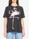Chloé Women Black Crewneck T-shirt With Maxi Logo Print On The Front In Cotton Woman In Black