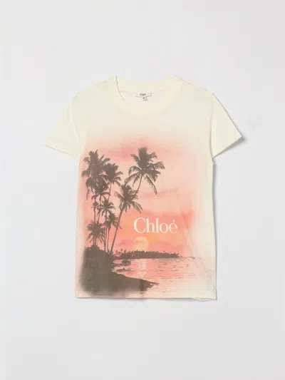 Chloé Kids'  T恤 儿童 颜色 粉色 In Pink