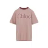 Chloé Petal Pink Recycled Cotton T-shirt In Pink
