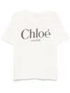 Chloé Tshirt With Logo In White