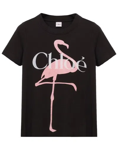 CHLOÉ CHLOÉ T-SHIRT WITH LOGO