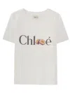 Chloé Baby Fit T-shirt In Cotton Jersey With Passion Fruit Print In White