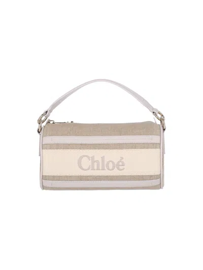 Chloé Tubular Shoulder Bag In Cream