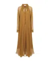 Chloé Tulle Long Shirt Skirt In Brown
