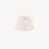 Chloé Short À Liens De Serrage Et Revers En Coton In Neutral