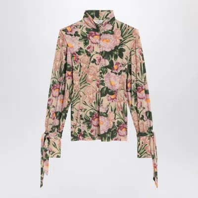 Chloé Turtleneck Jersey Sweater With Floral Print
