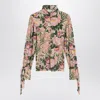 Chloé Turtleneck Jersey Wool Sweater With Floral Print