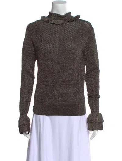 Pre-owned Chloé Turtleneck Long Sleeve Sweatshirt In Multi