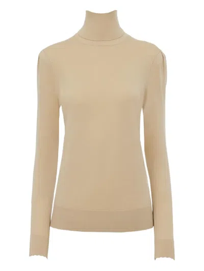 CHLOÉ TURTLENECK PUFF-SHOULDER SWEATER