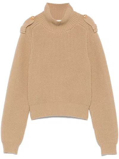 Chloé Turtleneck Sweater In Neutrals