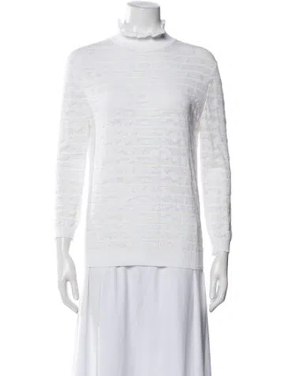 Pre-owned Chloé Turtleneck Sweater In White