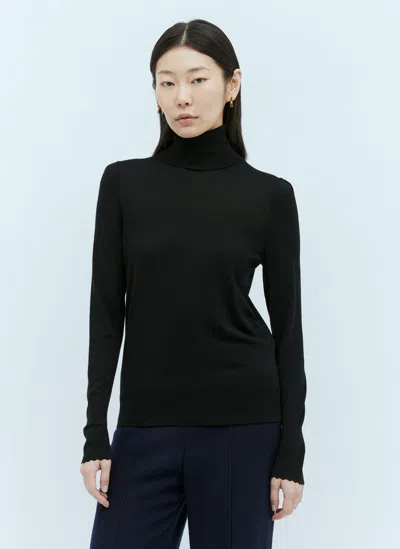 Chloé Turtleneck Wool Knit Sweater In Black