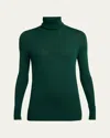 Chloé Turtleneck Wool Sweater In Deep Pine