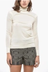 Chloé Turtleneck Wool Sweater In Neutral