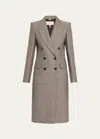 Chloé Tailored Coat In Wool & Cotton Tweed Black Size 8 100% Wool, Horn Bubalus Bubalis, Farmed, Coo India In Black - White 1