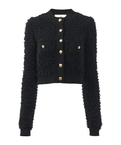 Chloé Boucle-knit Cardigan In Black