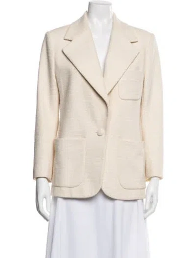 Pre-owned Chloé Tweed Pattern Blazer In Neutral