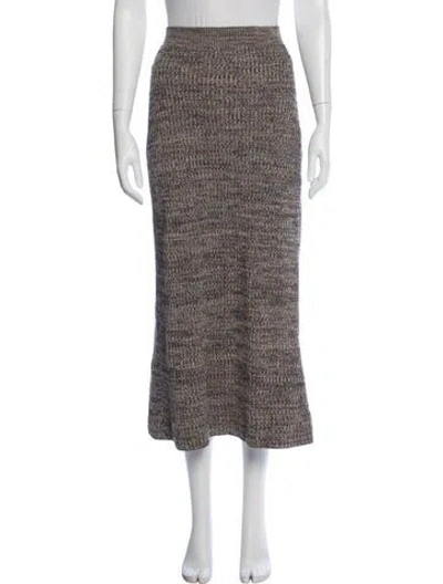 Pre-owned Chloé Tweed Pattern Long Skirt In Multi