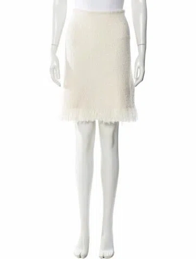 Pre-owned Chloé Tweed Pattern Mini Skirt In Neutral