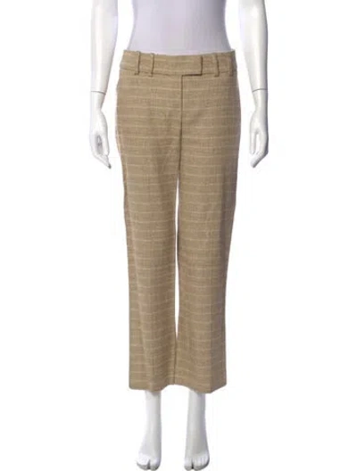 Pre-owned Chloé Tweed Pattern Straight Leg Pants In Neutral