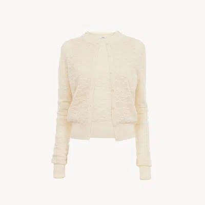 Chloé Twin Set In Cotton-silk Knit In Neutral