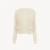 Chloé Twin Set In Cotton-silk Knit White Size S 100% Cotton In Neutral