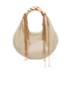 Chloé Twisted Shell Embellished Leather Tote In Nude